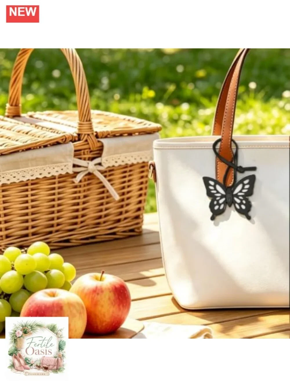 2pc Leather Butterfly Bag Charm Keychain for Backpacks Purses Wallets
